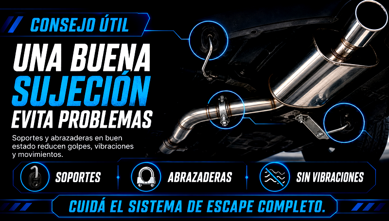 Consejo sobre la sujeción del sistema de escape